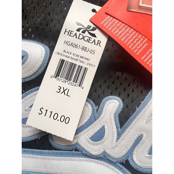 Headgear Classics Kobe Bryant #24 Crenshaw Basketball Jersey Men's Size 3XL - Picture 8 of 9